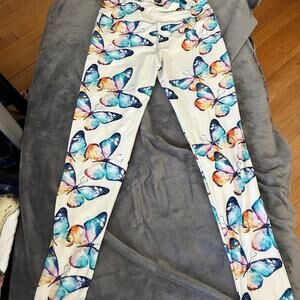 Butterfly leggings unsure of brand , one size